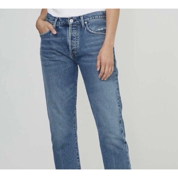 Citizens of Humanity Vintage Premium Emerson Crop Petite Slim Boyfriend Jeans 28 - Picture 1 of 14